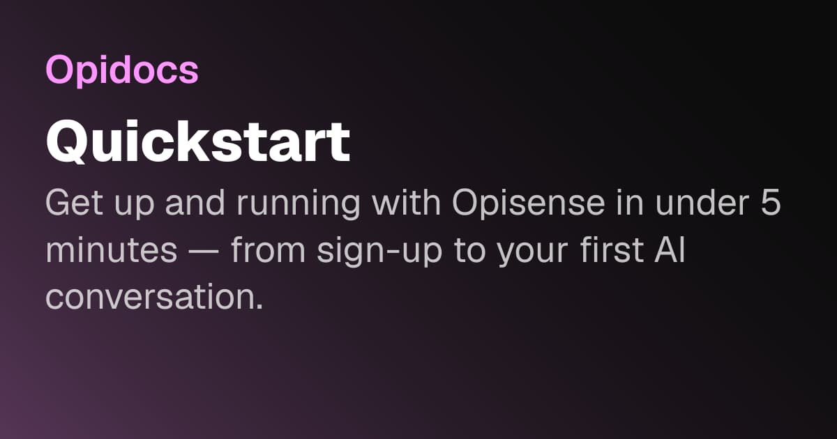Kom i gang med Opisense – quickstart guide