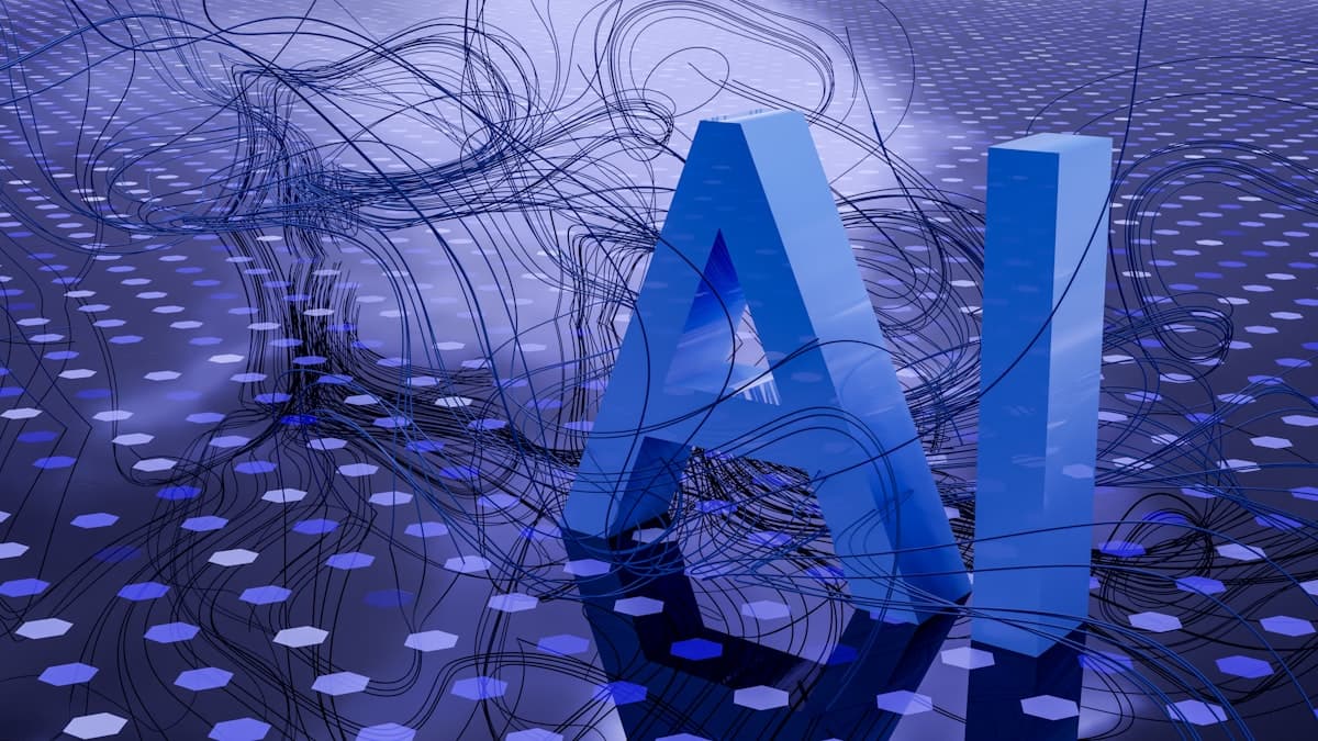 Abstrakt illustrasjon av ulike AI-modeller og valgmuligheter